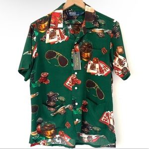 Polo Ralph Lauren Classic Fit Poker Print Shirt In Poker Art Cigar size Medium